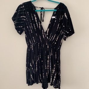 Xhilaration Black Tie Dye Romper.